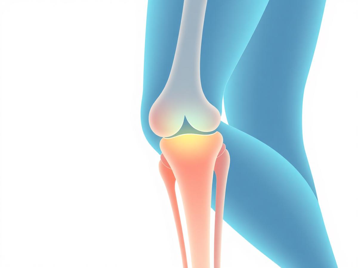 Knee joint medical illustration